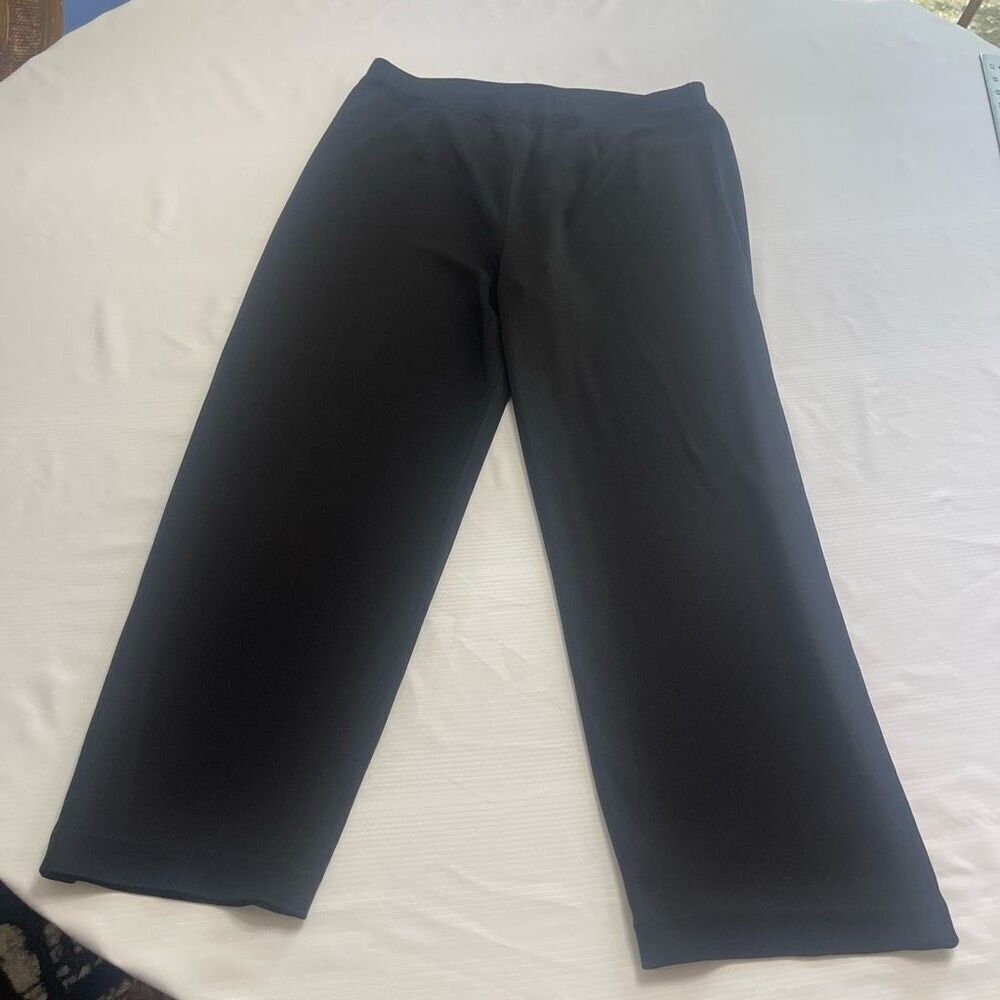 Exclusively Misook Black Acrylic Pants Size Medium
